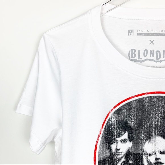 BLONDIE Graphic Band Tee Crop Top White S M L - Picture 4 of 8